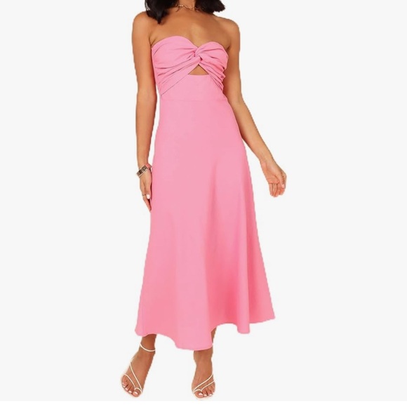 rosetta cutout cotton & linen strapless dress Petal and Pup Women's Rosetta Dress